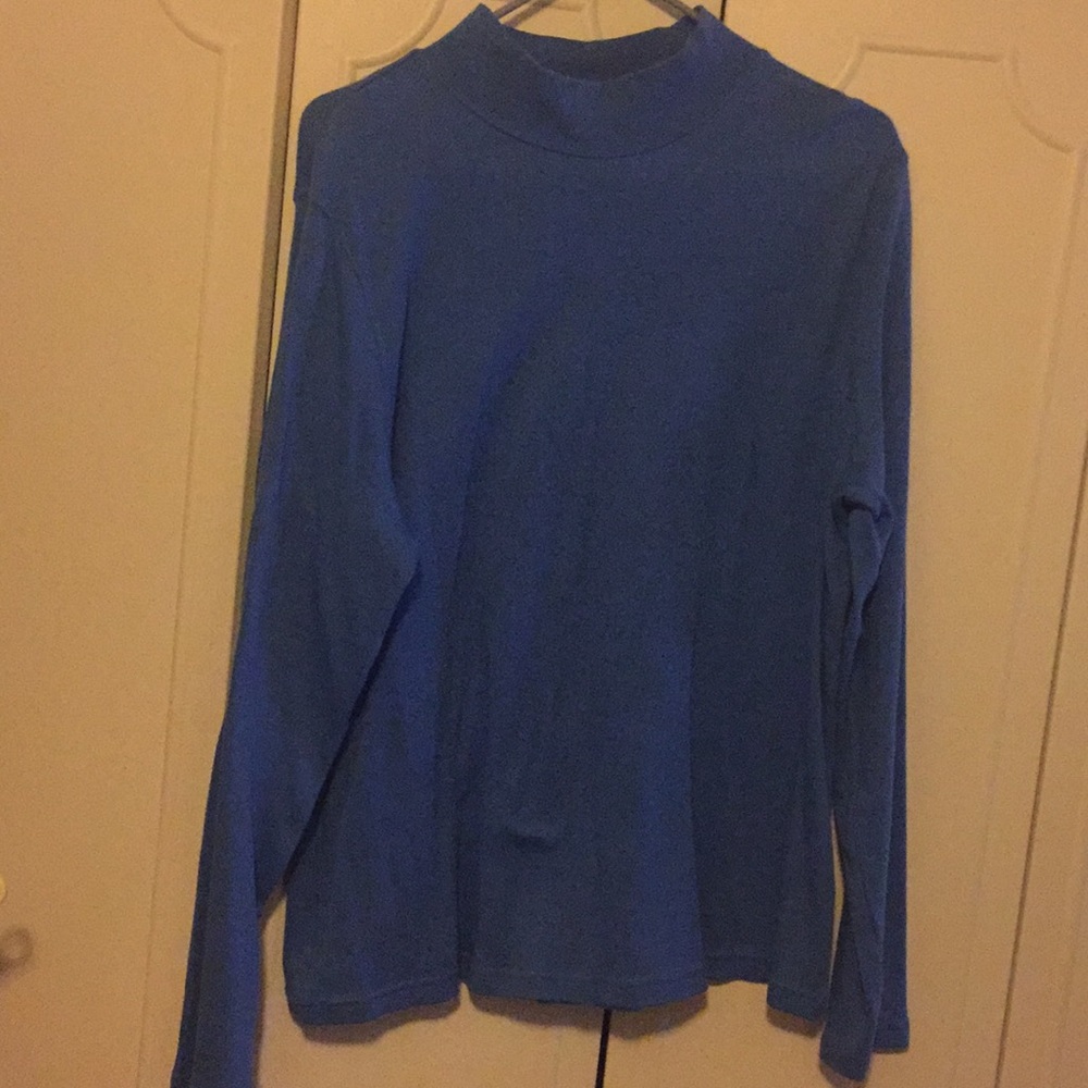 XL Blue mock turtleneck